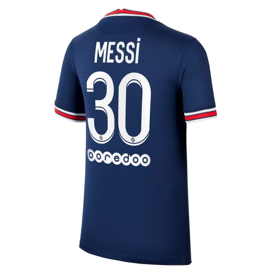 Camisola Paris Saint-Germain Lionel Messi 30 Equipamento Primeiro 2021-2022 Manga Curta